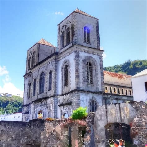 Saint Pierre Martinique Cathédrale Du Mouillage Vitrail Saint Georges