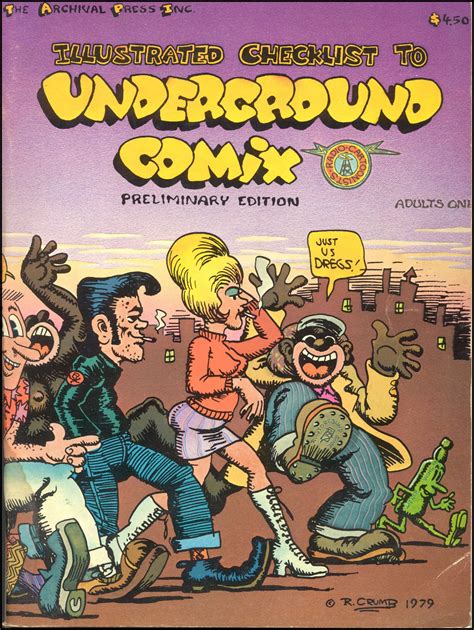 Illustrated Checklist To Underground Comix Cover Art By Robert