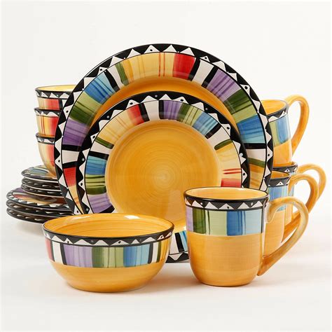 Gibson Home Fandango 16 Pc Dinnerware Set Dinnerware Set Stoneware