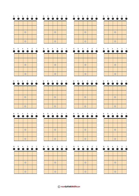 Blank Guitar Chord Charts Free Pdf Diagrams