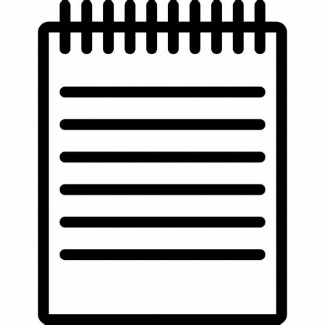 Notepad Office Outline School Stationary Icon Download On Iconfinder