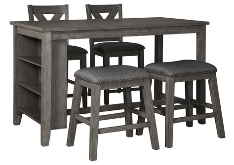 There will be room for 3 bar stools on the dining room side of the bar. Caitbrook Dark Gray Dining Set w/2 Stools & 2 Bar Stools ...