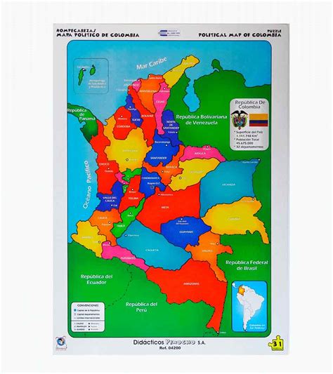Rompecabezas Mapa Regiones Naturales De Colombia En Braille Coopenor Com