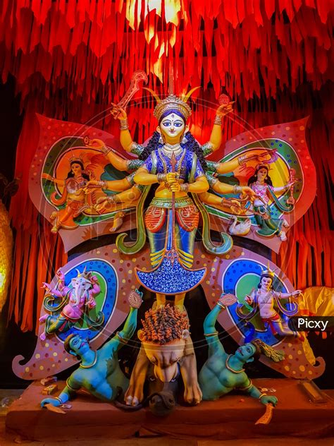 Image Of October 2018kolkatawest Bengal Indiagodess Durga Idol In A