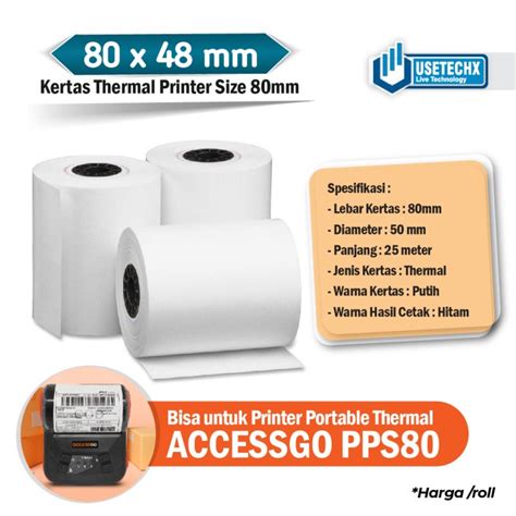 Jual Kertas Printer Thermal Struk Kasir EDC Paper Roll X Mm Shopee Indonesia