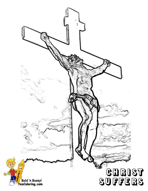 Jesus And The Cross Coloring Pages Coloring Home