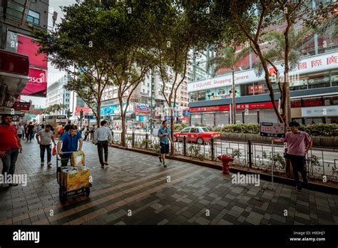 Street Hong Kong Famous Nathan Road Tsim Sha Tsui Stock Photo Alamy