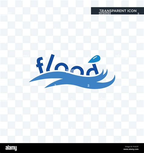 Flood Vector Icon Isolated On Transparent Background Flood Logo