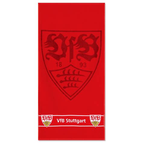 Der vfb stuttgart, offiziell verein für bewegungsspiele stuttgart 1893 e. VfB Stuttgart Duschtuch Handtuch Wappen Strandtuch ...