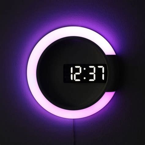 3d Led Digital Wall Clocks Alarm Mirror Hollow Watch Wall Clock Modern