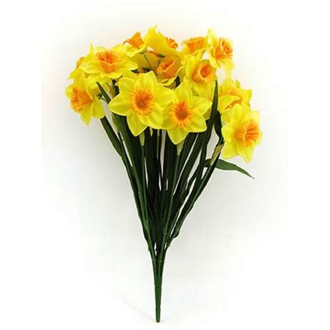 Two Tone Daffodil Bunch 48cm Artificial Flowers