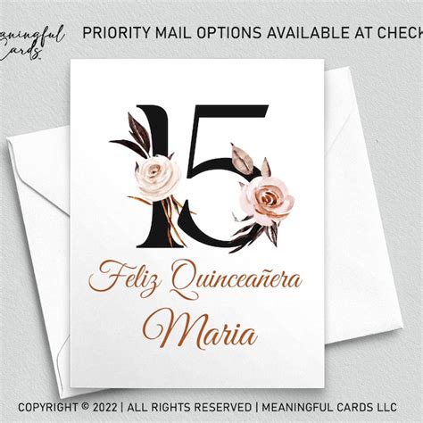Quinceanera Greeting Card Etsy