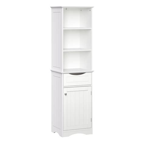 Riverridge Home Ashland Tall Linen Storage Cabinet With Drawer White
