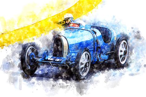 Bugatti 35 Painting By Raceman Decker Fine Art America
