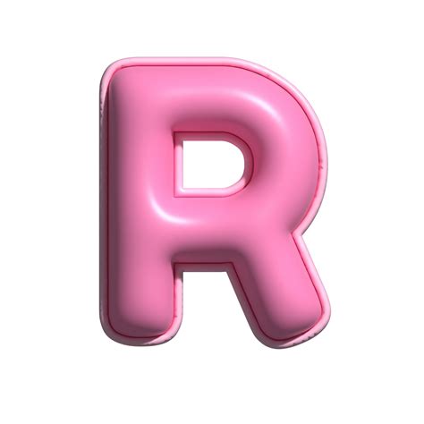 Letter R Pink Alphabet Glossy Png