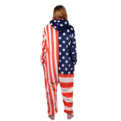 American Flag Onesie Adults Costumes Pajamas Kigurumi Allonesie
