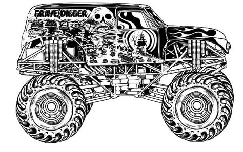 Monster Truck Coloring Pages To Print Coloring Pages