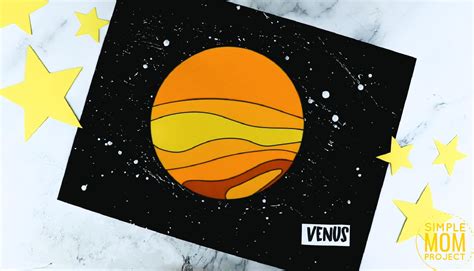 Planet Venus Cut And Paste Craft With Venus Template Simple Mom Project