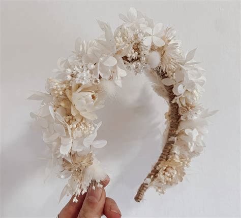 Luna Bridal Dried Flower Crown Wedding Headband By Luna And Wild