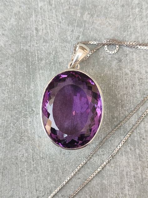 Very Large Amethyst Pendant Aaa Quality Natural Amethyst Etsy