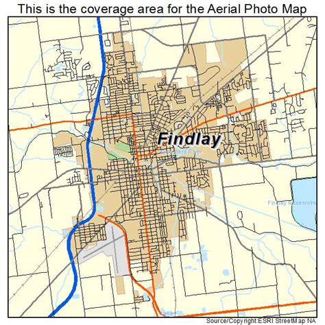 Aerial Photography Map Of Findlay Oh Ohio