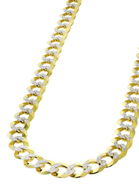 Iced Out Diamond Miami Cuban Link Chain 14k Gold 5mm 8mm