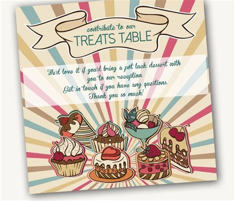 Get The Goodies With This Dessert Bar Printable Invitation Insert