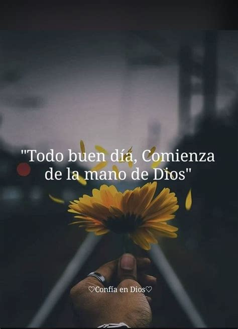 A Person Holding A Yellow Flower In Their Hand With The Words Tod Buen