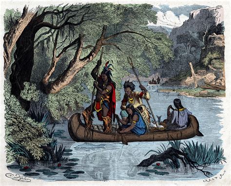 Th Century Illustration Of Native Americans Fishing From Flickr