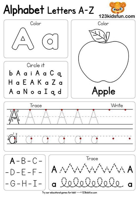 Free Alphabet Practice A Z Letter Preschool Printable Worksheets