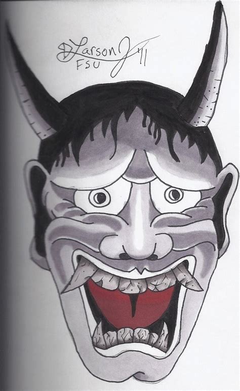 Making a tattoo is a very responsible decision in the life of those that want to have it. Cute japanese screaming devil face tattoo design ...