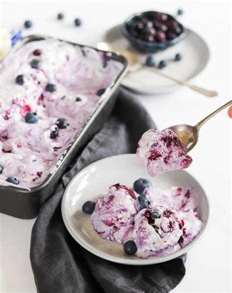 Blueberry Swirl Ice Cream No Churn Curly S Cooking