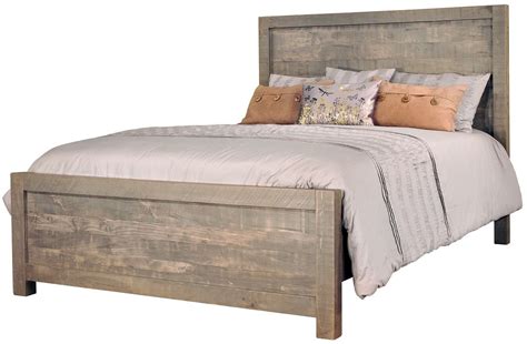Naomi Amish Rustic Distressed Bed Countryside Amish Furniture