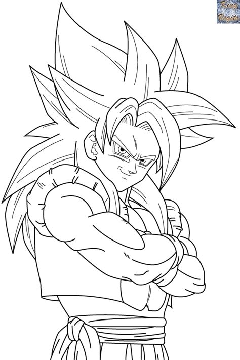 Click on the free dragon ball z colour page you would like to print or save to your computer. Gogeta SSJ4 by kingvegito on DeviantArt