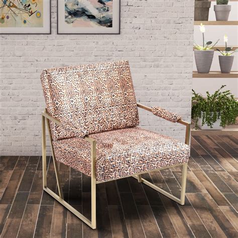 Fabric Snakeskin Animal Print Rialta Stylish Retro Occasional Chair