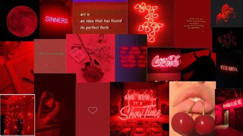 Aesthetic Collage Red Macbook Wallpaper Aesthetic Collage Red Aesthetic