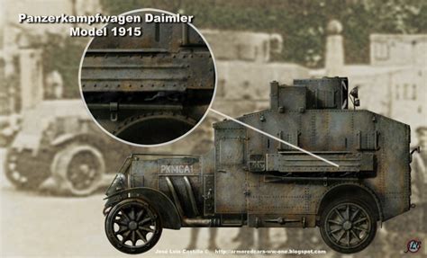 Armored Cars In The Wwi German Daimler Armored Car Panzerkampfwagen