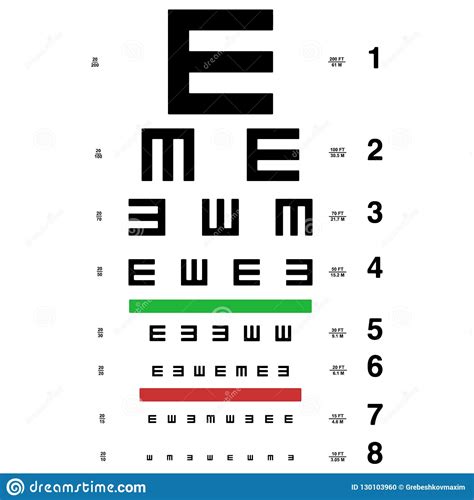 Vector Eye Test Chart Stock Illustration Illustration Of Check