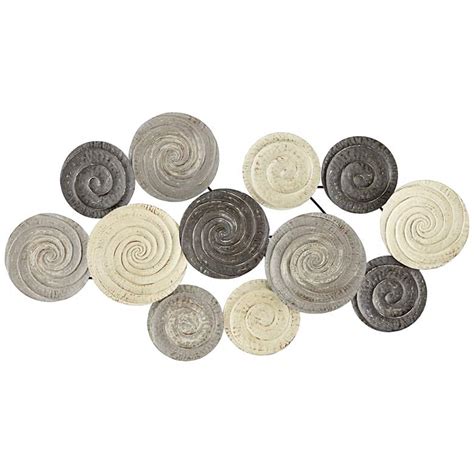 Spiral Circles 49 12 Wide Painted Metal Wall Art