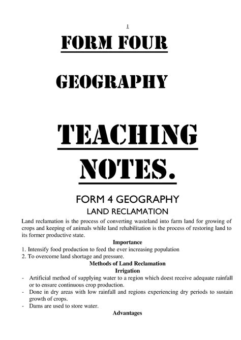 Geography Notes Form 4 A1 Historical Events Andor Innovations