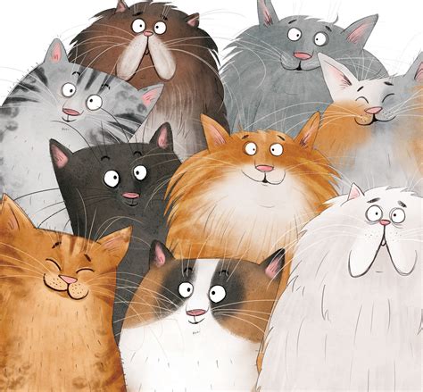 Photo Images Animal Sketches Cat Drawing Cute Illustration Crazy