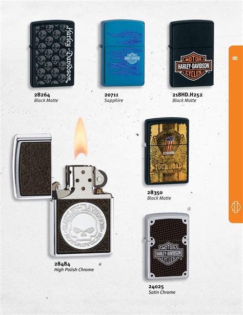 Zippo pdf catalogs, zippo lighters collection us & eu: 28264: Black Matte Zippo lighter with Harley-Davidson text ...