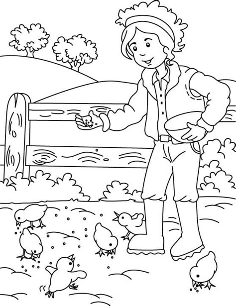 Dibujos De Agricultora 1 Para Colorear Para Colorear Pintar E Imprimir