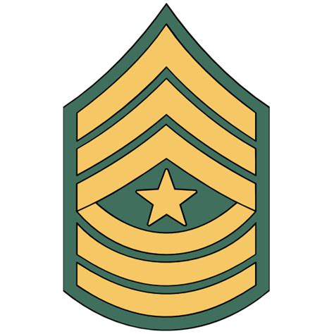 Army Rank E 9 Sergeant Major Sticker