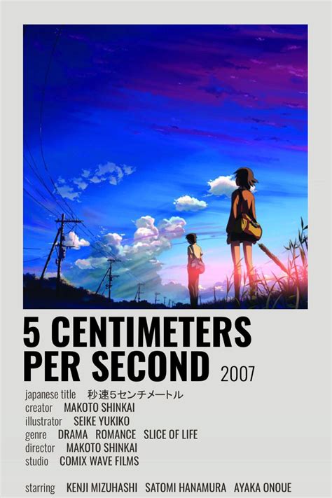 5 Centimeters Per Second Anime Films Anime Printables Anime