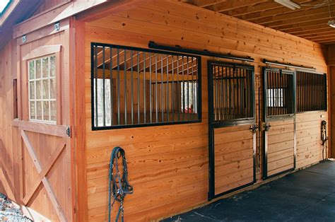 Beautiful horse in the country a magnificent horse stands in the barn, patiently waiting to go out. Features & Options: Shed Row Horse Barns: The Barn Yard ...