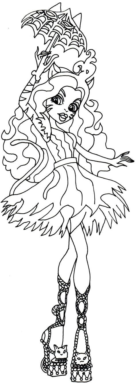 Free Printable Monster High Coloring Pages: Toralei Stripe Freak Du