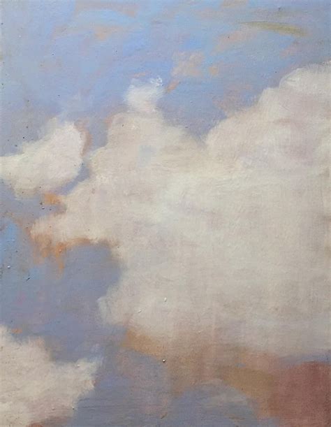 David Konigsberg Summer Cloud One Skyscape Ivory Clouds Pale Lilac