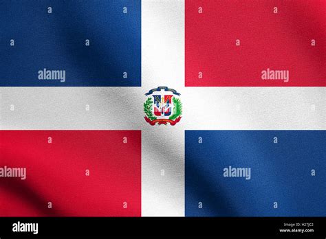 Repubblica Dominicana Nazionale Bandiera Ufficiale Simbolo Patriottico