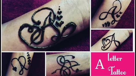 Diy Henna Mehndi Tattoo Tattoo Design Beautiful A Letter Mehndi Tattoo